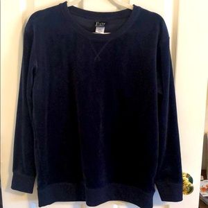 Vintage velvet sweater drk blue SM
